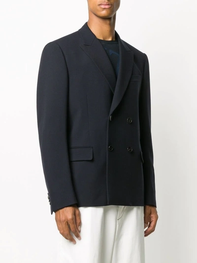 Valentino Double-breasted Blazer In Black