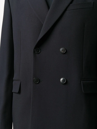 Valentino Double-breasted Blazer In Black