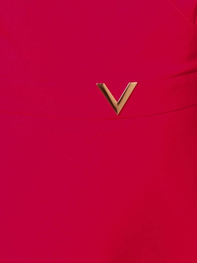 Shop Valentino V Hardware Dress In Red