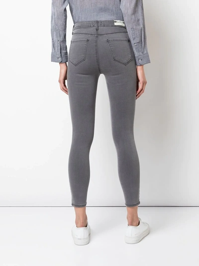 Shop L Agence Margot Cropped Skinny Jeans In Grey