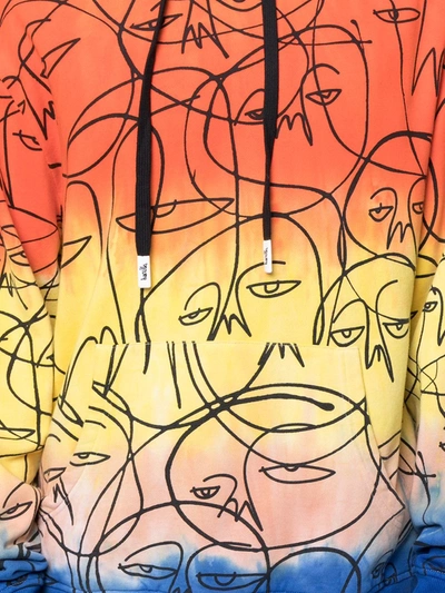 Haculla Graphic Print Ombre Hoodie In Yellow