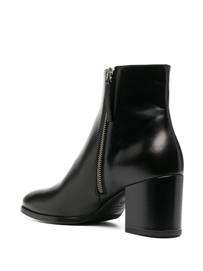 Scarosso Polished-finish Ankle Boot In Black