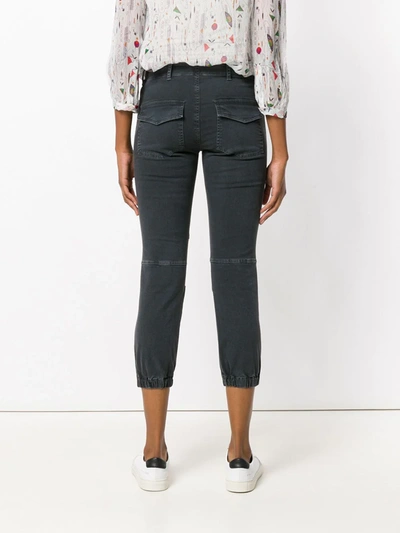 Shop Nili Lotan Cropped Fitted Trousers In Grey