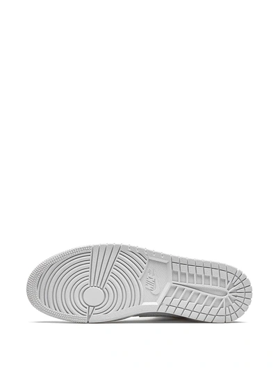 Jordan Air  1 Mid "white Snakeskin" Sneakers In White