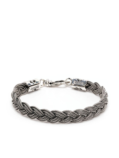Shop Emanuele Bicocchi Woven Chain Bracelet In Metallic