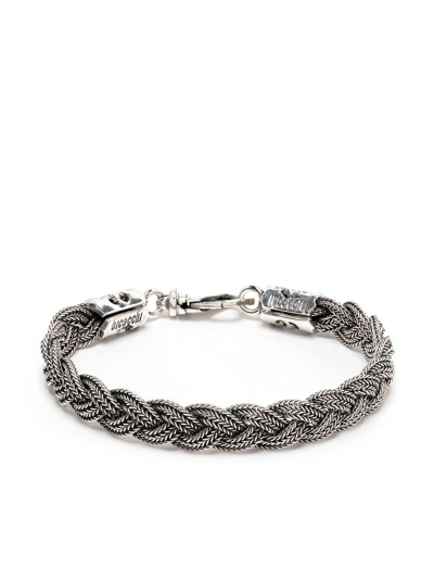 Emanuele Bicocchi Braided Chain Bracelet In Metallic