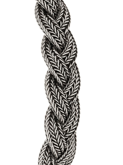 Emanuele Bicocchi Braided Chain Bracelet In Metallic