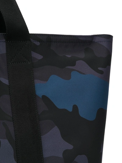 Shop Valentino Vring Camouflage Tote Bag In Blue