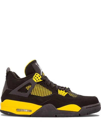 Shop Jordan Air  4 Retro "thunder" Sneakers In Black