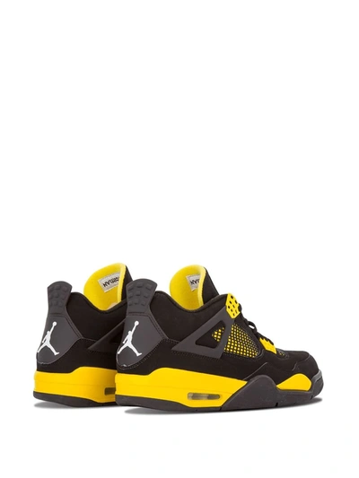 Shop Jordan Air  4 Retro "thunder" Sneakers In Black