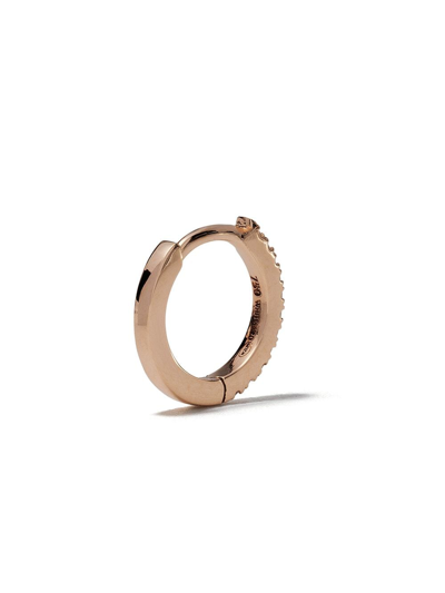 White Bird 18kt Rose Gold Diamond Margot Medium Single Hoop Earring In Rose Gold
