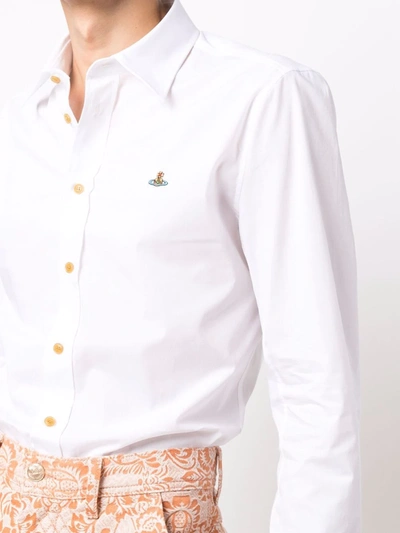 Shop Vivienne Westwood Plain Button Shirt In Weiss