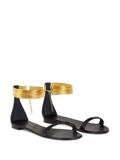 Shop Giuseppe Zanotti Kay Two-tone Sandals In Black