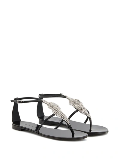 Shop Giuseppe Zanotti Josie Sandals In Black