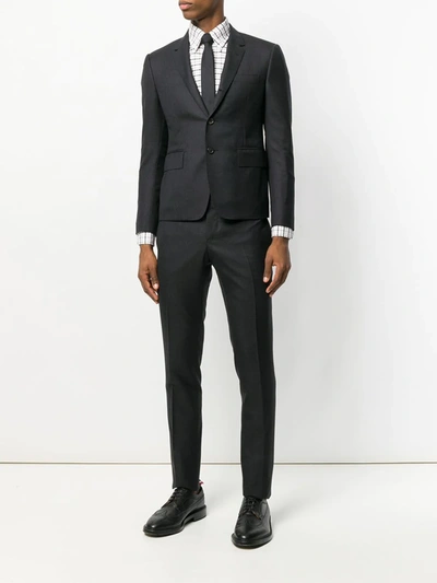 Shop Thom Browne Super 120s Twill Suit With Tie In Grey