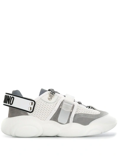 Shop Moschino Running Sneakers In 10a Bianco