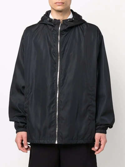 Shop Givenchy 4g Motif Logo-print Hooded Jacket In Schwarz