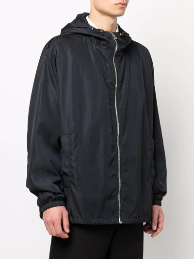 Shop Givenchy 4g Motif Logo-print Hooded Jacket In Schwarz
