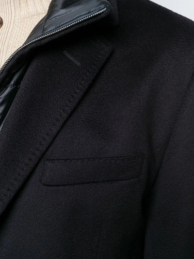 Herno Single-breasted Coat In Blue