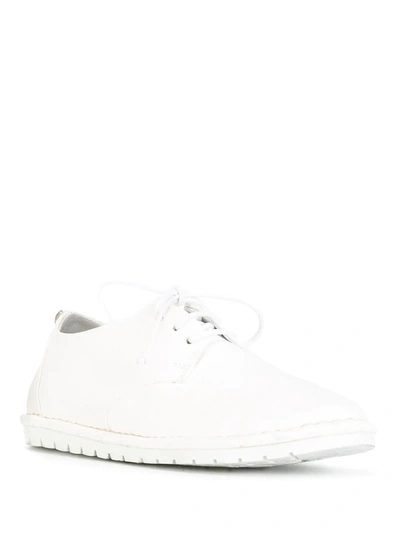 Shop Marsèll Ridged Sole Stitch Detail Shoes In White