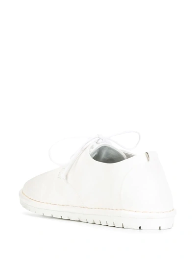 Shop Marsèll Ridged Sole Stitch Detail Shoes In White