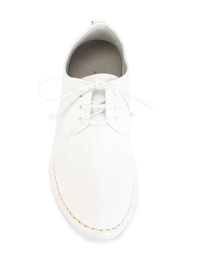 Shop Marsèll Ridged Sole Stitch Detail Shoes In White