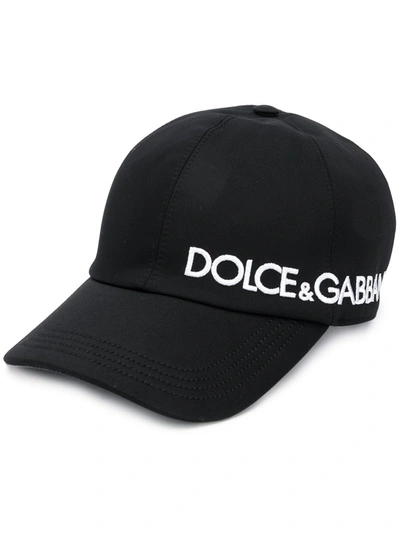 Shop Dolce & Gabbana Embroidered Baseball Cap In Black