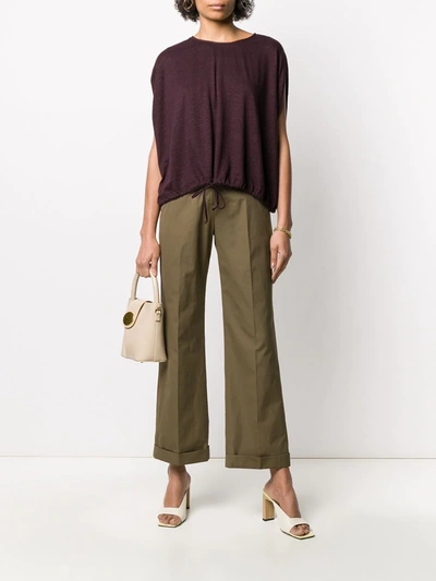 Shop Aspesi Low-waist Trousers In Green