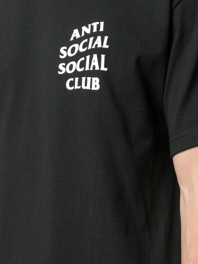 Shop Anti Social Social Club Logo Print T-shirt In Black