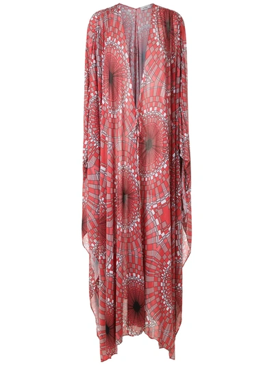 Shop Amir Slama Oversized Cover-up In Red
