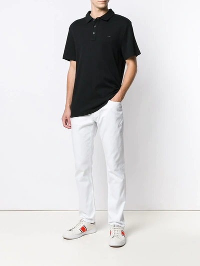 Shop Michael Michael Kors Basic Polo Shirt In Black