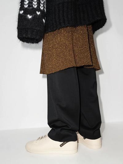 Raf Simons Orion Faux-leather Low-top Sneakers In Neutrals