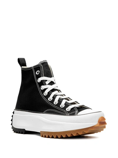 Converse Run Star Hike Hi Platform Sole Casual Sneakers In Black