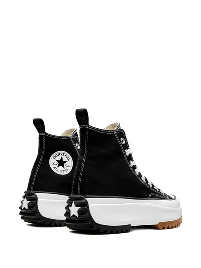 Converse Run Star Hike Hi Platform Sole Casual Sneakers In Black