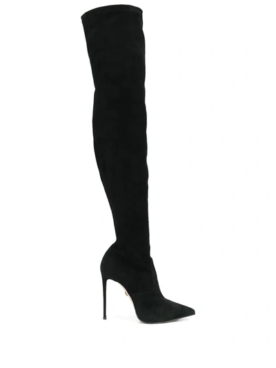 Shop Le Silla Eva Stretch Boots In Black