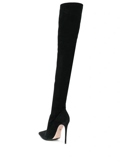 Shop Le Silla Eva Stretch Boots In Black