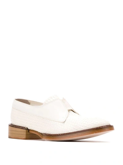 Shop Sarah Chofakian Leather Loafers In White