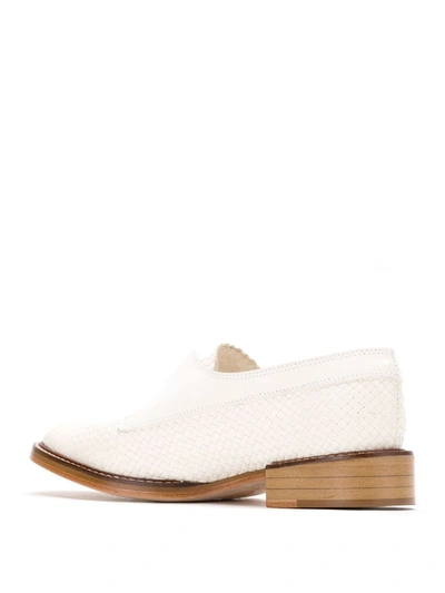Shop Sarah Chofakian Leather Loafers In White