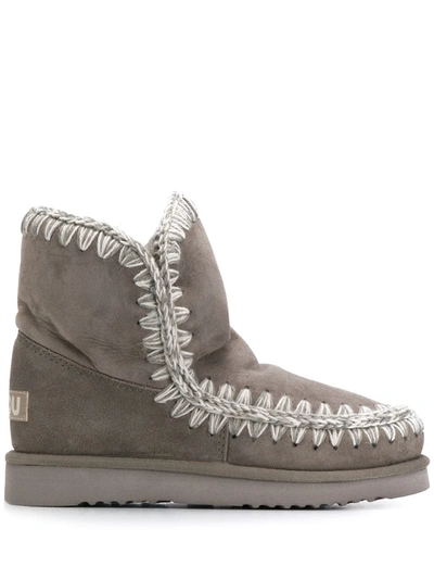 Shop Mou Eskimo 18 Ankle Boots In Grey