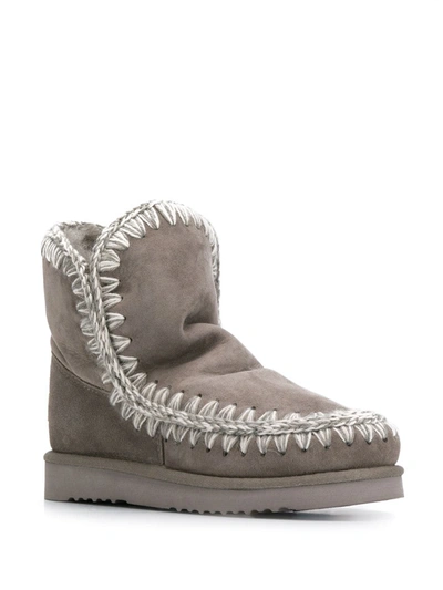 Shop Mou Eskimo 18 Ankle Boots In Grey