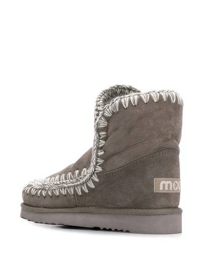 Shop Mou Eskimo 18 Ankle Boots In Grey