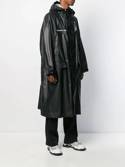 Shop Undercover Rear Print Coat In Black