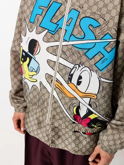 Shop Gucci X Disney Gg Supreme Jacket In Neutrals