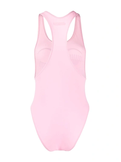 Shop Chiara Ferragni Signature Wink Swimsuit In Pink