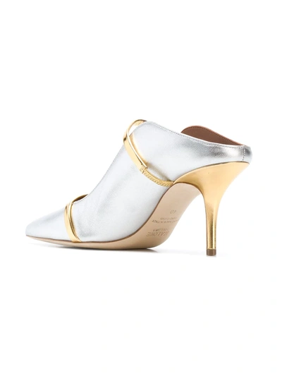 Malone Souliers Maureen 70 Mules In Metallic Nappa Leather In Metallic