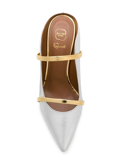 Malone Souliers Maureen 70 Mules In Metallic Nappa Leather In Metallic