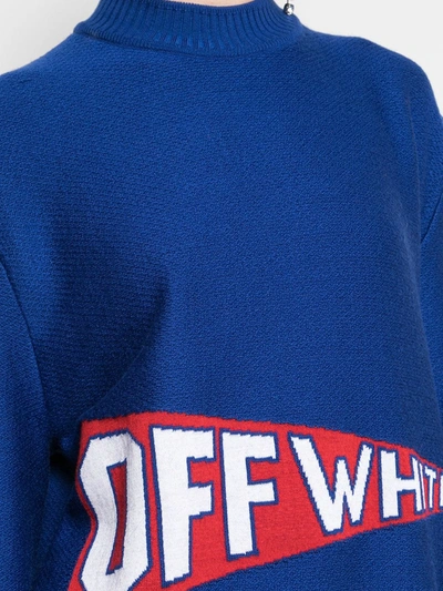 Shop Off-white Varsity Style Logo Jumper In Blue ,red
