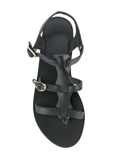 Ancient Greek Sandals Erianna Flat Thong Sandals In Black