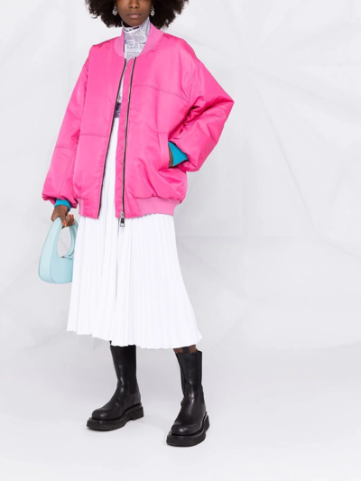 Khrisjoy Puff Bomber Jacket In Rosa