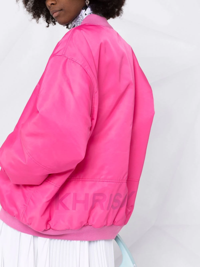 Khrisjoy Puff Bomber Jacket In Rosa